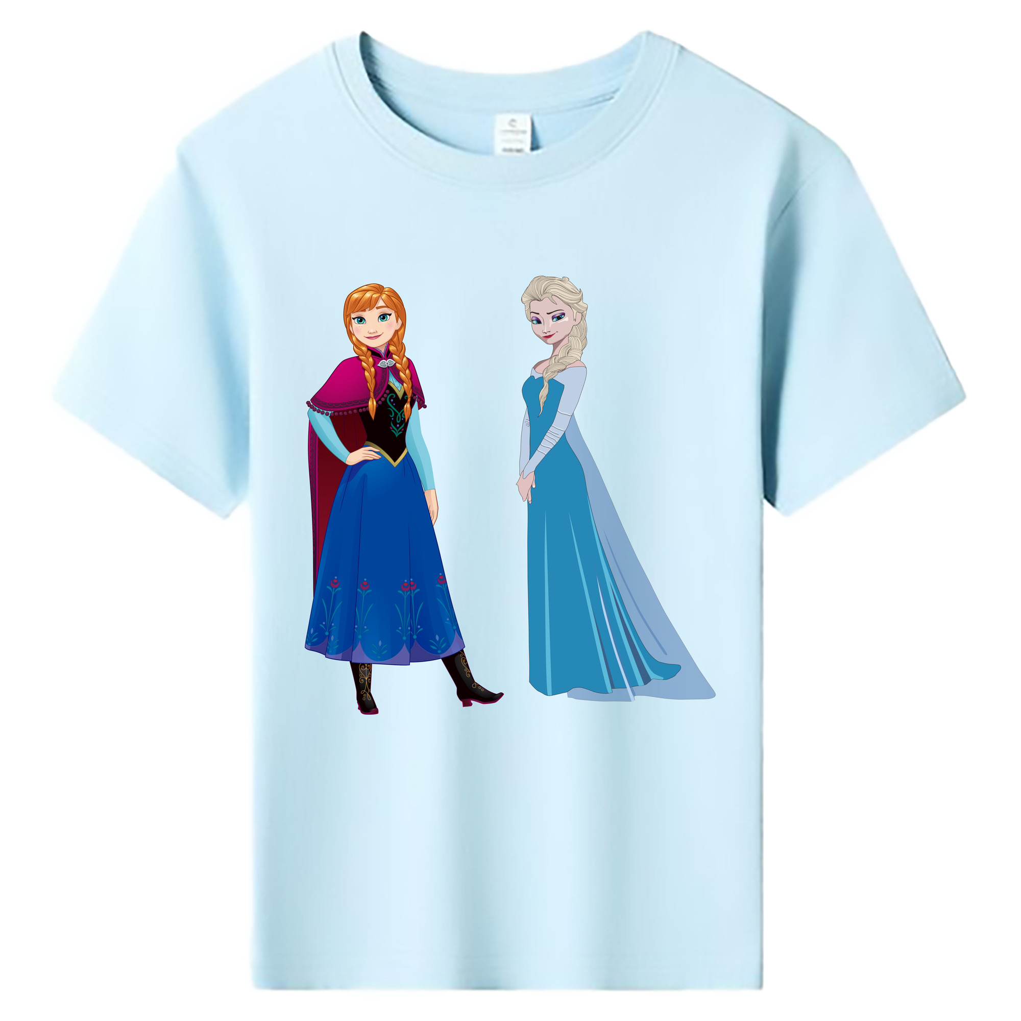 （画像用） アナと雪の女王 アンナ エルサ Frozen Anna Elsa 綿100％キッズTシャツ（フロントプリント）